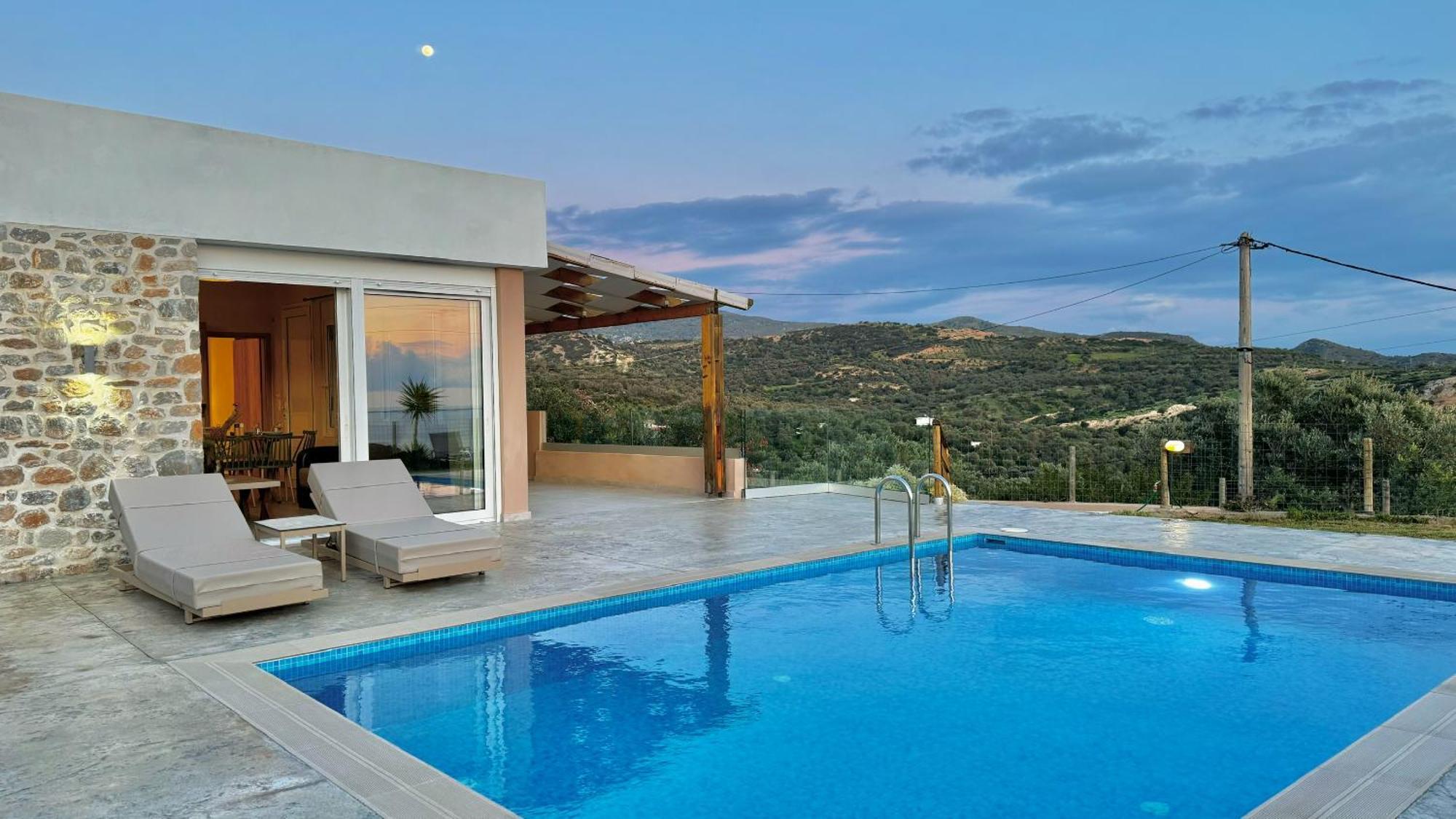 Villa Michael Triopetra Private Villa, Private Swimming Pool, Garden, Panoramic Sunset Exterior foto