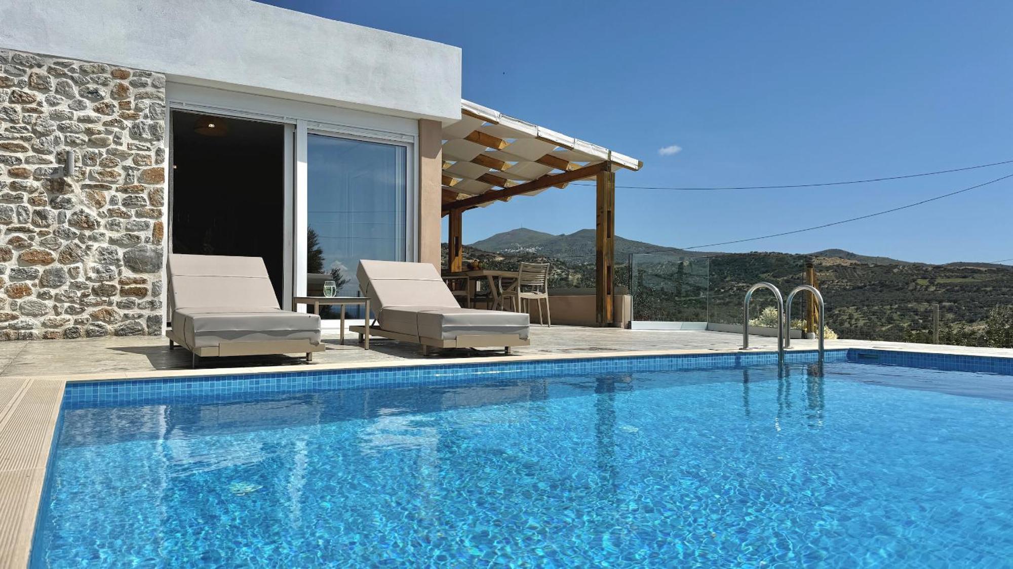 Villa Michael Triopetra Private Villa, Private Swimming Pool, Garden, Panoramic Sunset Exterior foto